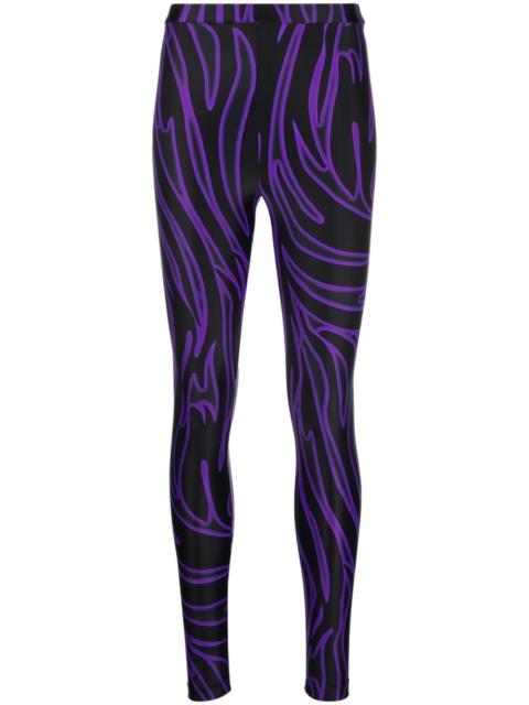 VERSACE Zebra high-waisted leggings