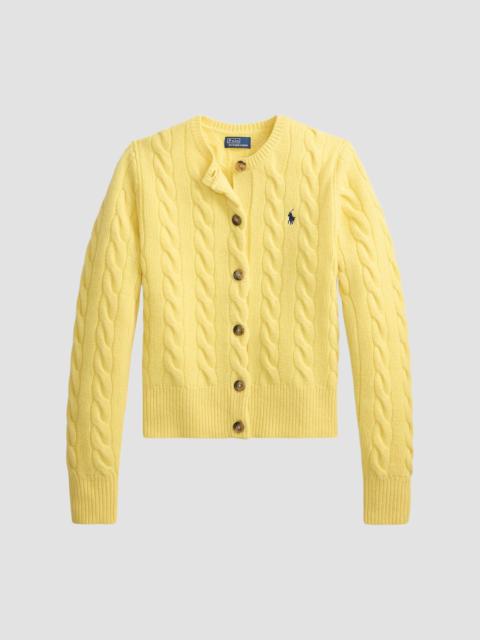 Polo Ralph Lauren Women's Cable-Knit Wool-Cashmere Cardigan - Fall Yellow