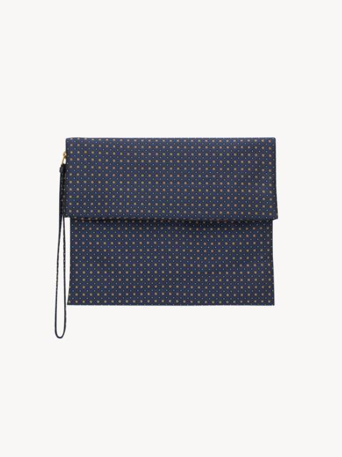 SAINT LAURENT SAINT LAURENT PARIS LARGE FOLDED POUCH IN SILK JACQUARD