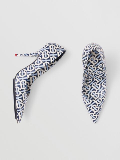 Burberry Monogram Print Lambskin Point-toe Pumps