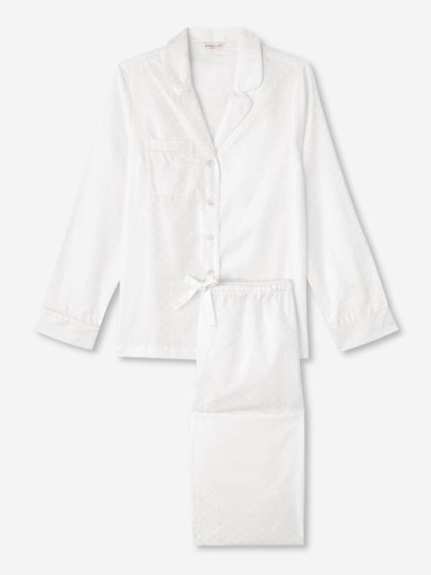 Women's Pyjamas Kate 7 Cotton Jacquard White