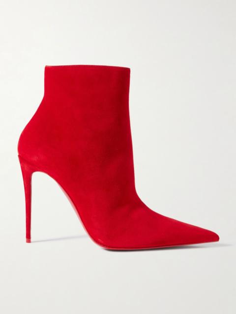 Christian Louboutin Kate Max 100 suede ankle boots Red