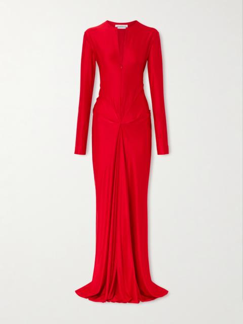 Victoria Beckham Gathered Satin Gown