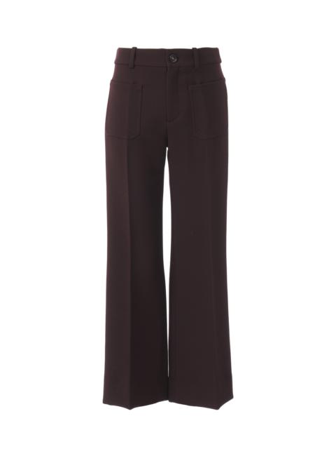 CROPPED BOOTCUT PANTS IN CAVALRY WOOL