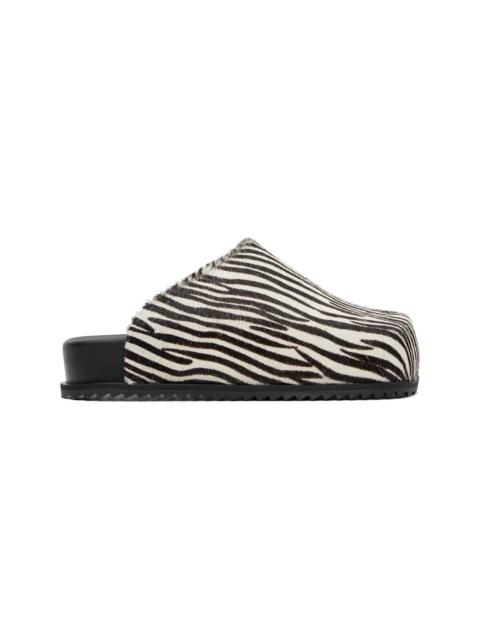 YUME YUME SSENSE Exclusive White & Brown Truck Slide Loafers