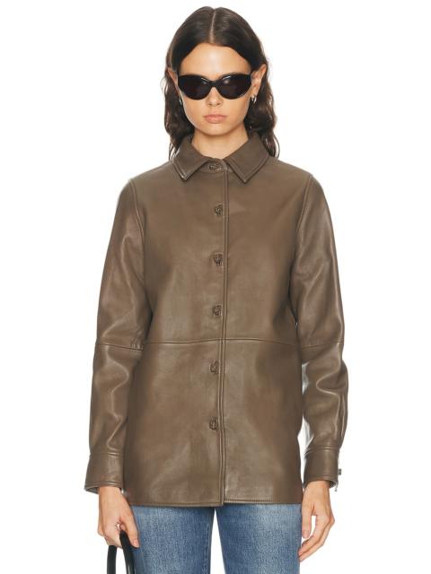 RÓHE Leather Pankou Closure Overshirt