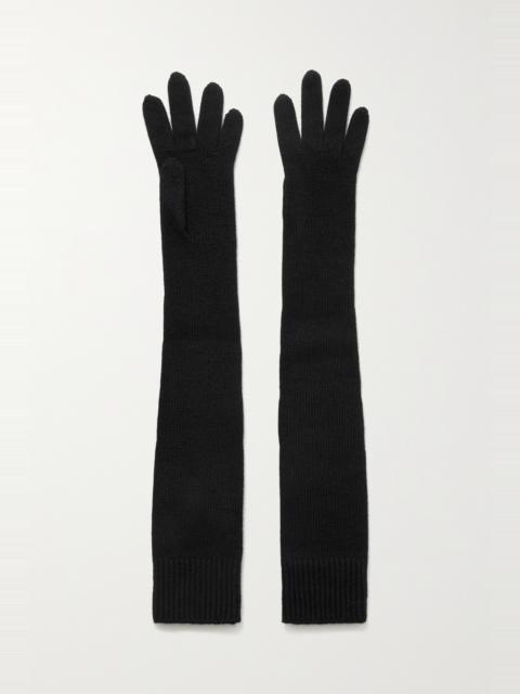 The Row Dovera ribbed cashmere gloves