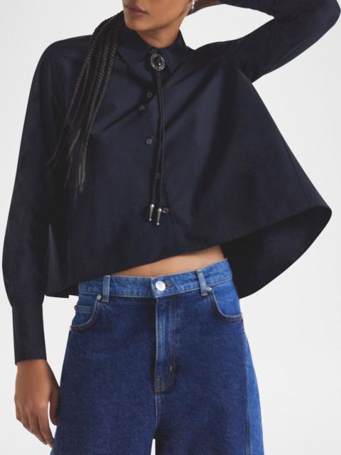 DEREK LAM 10 CROSBY Aria Pleated Button-Front Shirt