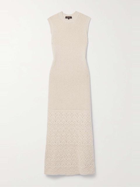 Engadin pointelle-knit cashmere maxi dress