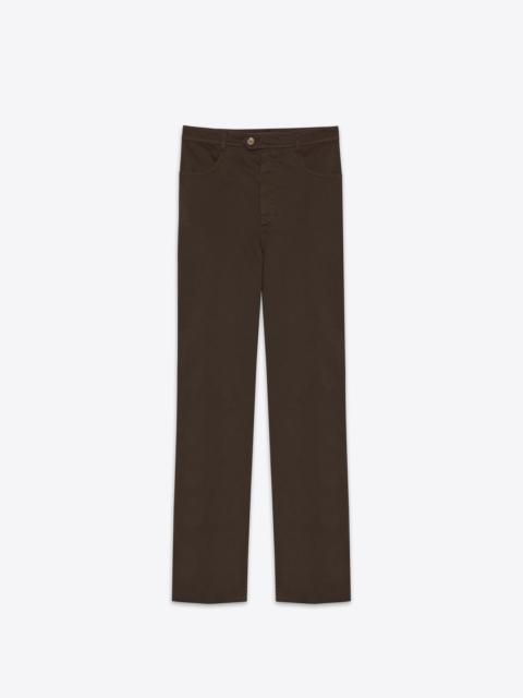 SAINT LAURENT Dark Brown Cotton Pant | italist | REVERSIBLE