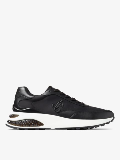 JIMMY CHOO Memphis Lace Up/m
Black Neoprene and Leather Low-Top Trainers