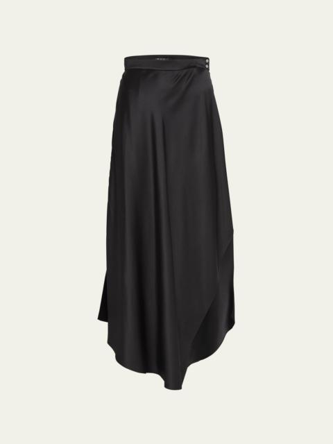 Loro Piana Alin Asymmetric Silk Maxi Skirt
