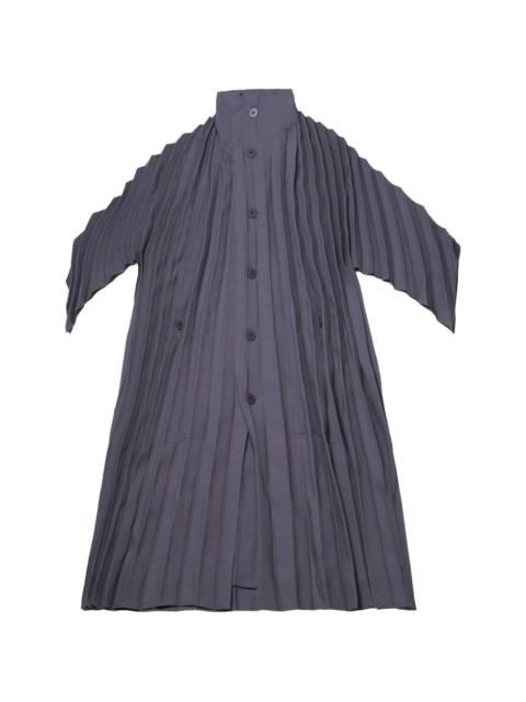 ISSEY MIYAKE Edge pleated button coat