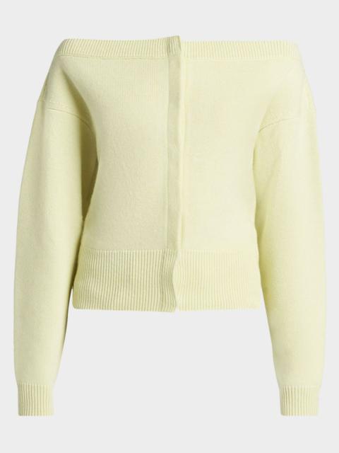 TOM FORD Cashmere Off-The-Shoulder Cardigan