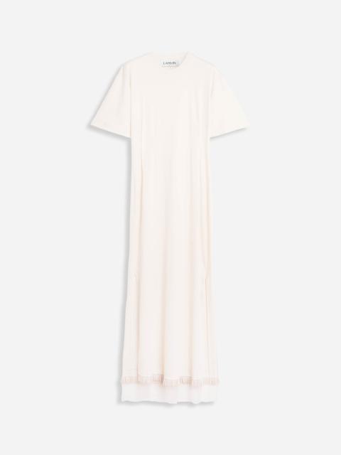 LONG T-SHIRT DRESS WITH EMBROIDERY