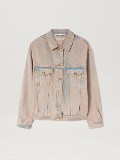 Palm Angels Overdye Logo Denim Jacket