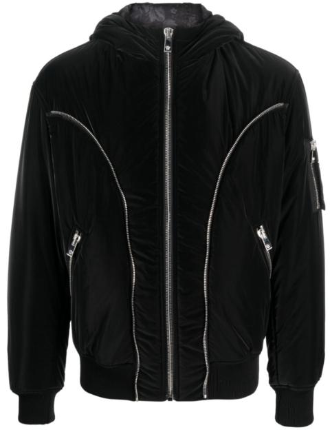 VERSACE zip-detail puffer jacket