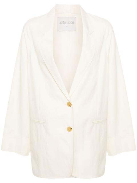 forte_forte single-breasted twill blazer