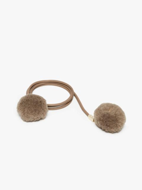 Max Mara Tubular belt with pom-pom