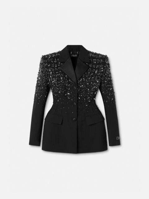 VERSACE Crystal Croc-Jacquard Blazer
