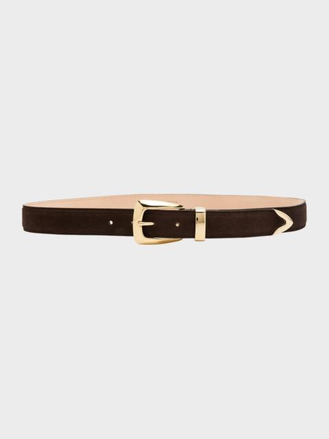 KHAITE Benny Suede Belt