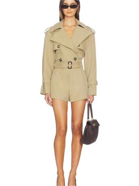 self-portrait Beige Cotton Playsuit