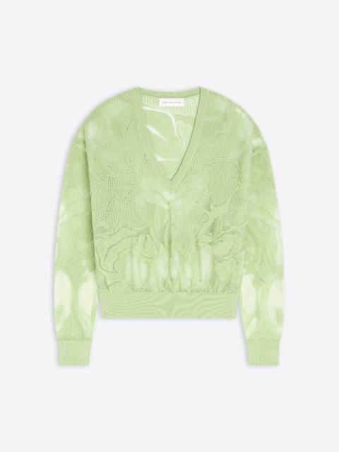 Dries Van Noten LACE COTTON SWEATER