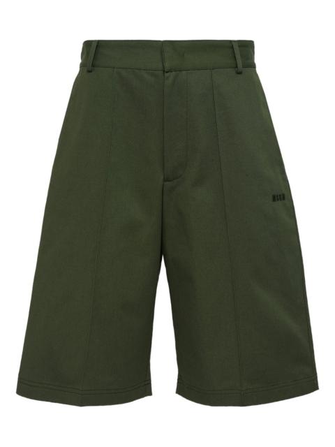MSGM logo-embroidered bermuda shorts