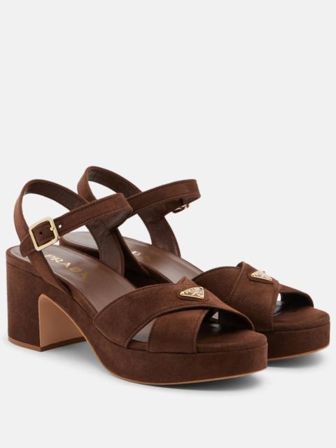 Prada Suede platform sandals