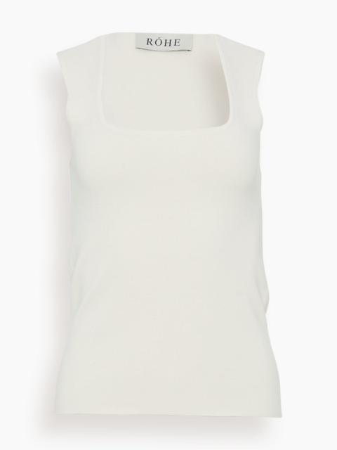 RÓHE Bustier-Shaped Knitted Tank Top in Off White