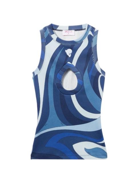 Marmo-print tank top