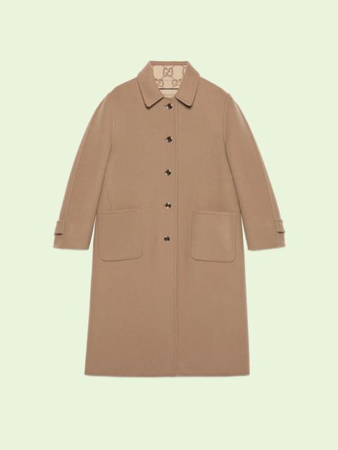 Reversible GG wool coat