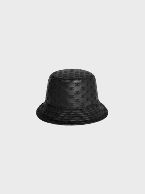 CELINE triomphe bucket hat in soft lambskin