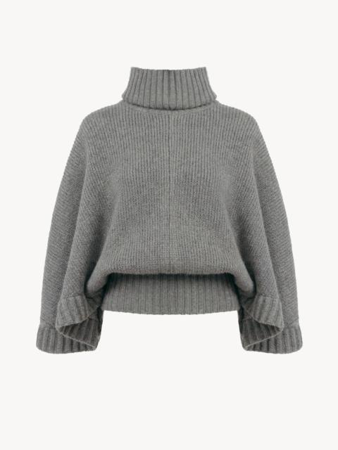 Chloé SHORT TURTLENECK CAPE IN A WOOL & CASHMERE KNIT