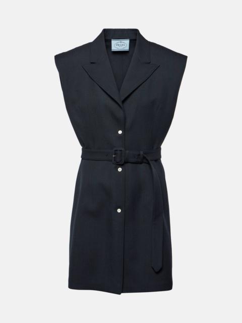 Prada Pinstripe oversized virgin wool vest