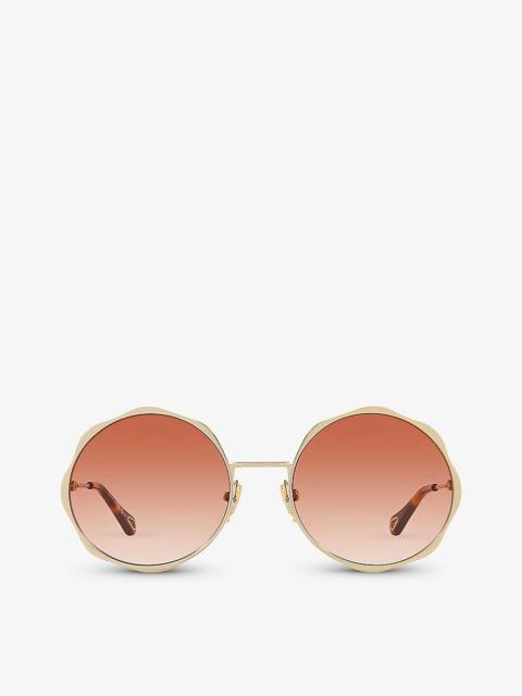 Chloé CH0184S round-frame metal sunglasses