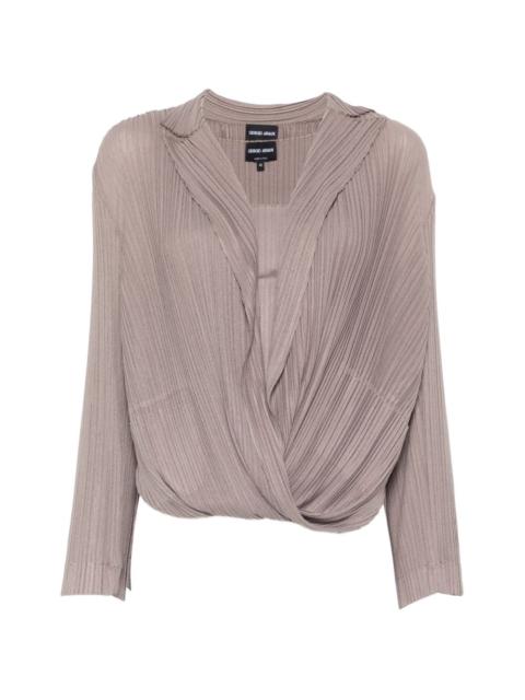 GIORGIO ARMANI pleated tank top and blouse set