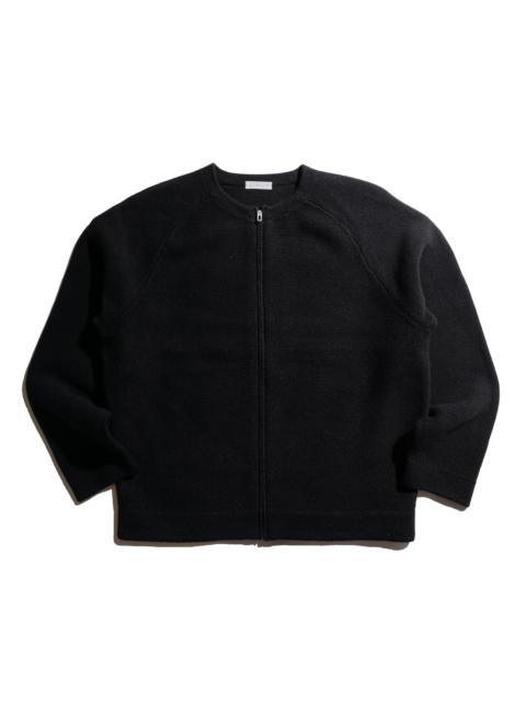 LADY WHITE CO. Wool Link Zip Cardigan Black