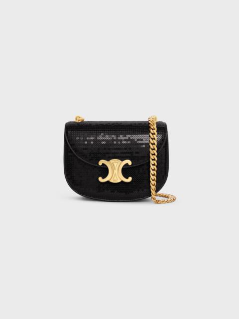 CELINE MINI BESACE TRIOMPHE ON CHAIN in SEQUINS