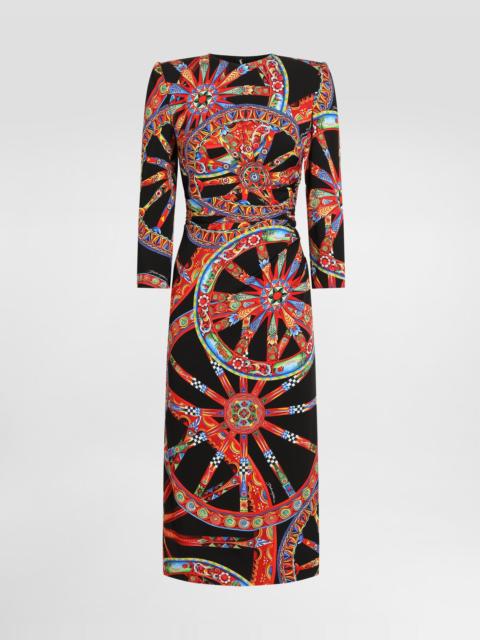Dolce & Gabbana Carretto-print charmeuse dress