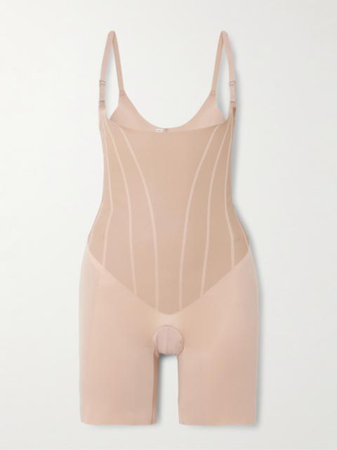 SPANX Spanxsupersculpt Totalcontour Open-bust Mid-thigh Bodysuit
