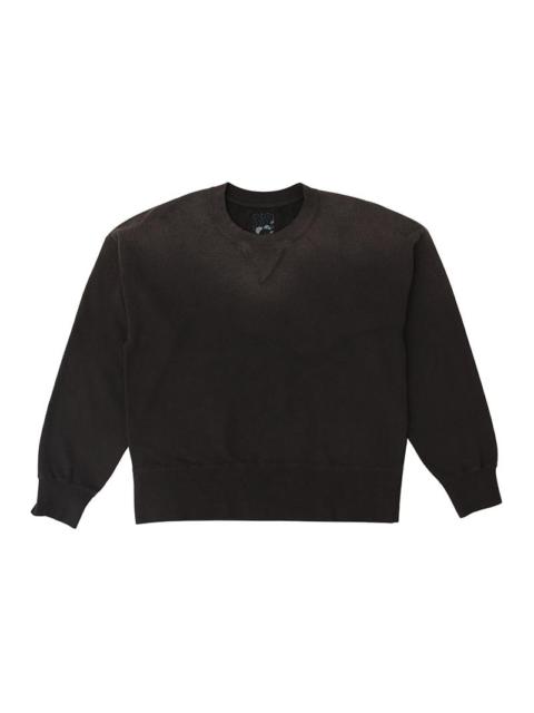 visvim COURT SWEAT L/S DMGD BLACK