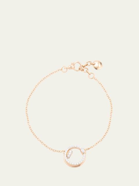 Pomellato Together 18K Rose Gold Diamond Circle Chain Bracelet
