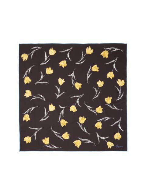 JACQUEMUS Black 'Le foulard tulipe' Scarf
