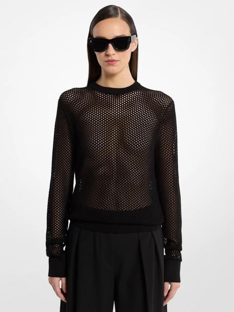 MICHAEL KORS COLLECTION Silk Mesh Sweater
