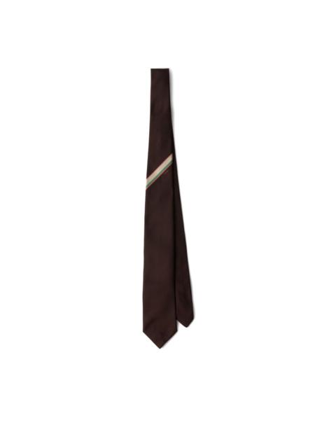 Prada stripe-detail silk tie
