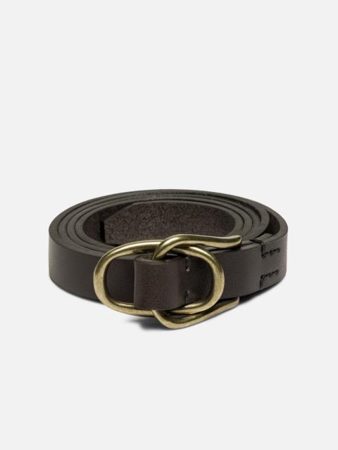 YOKE DOUBLE BUCKLE LEATHER BELT