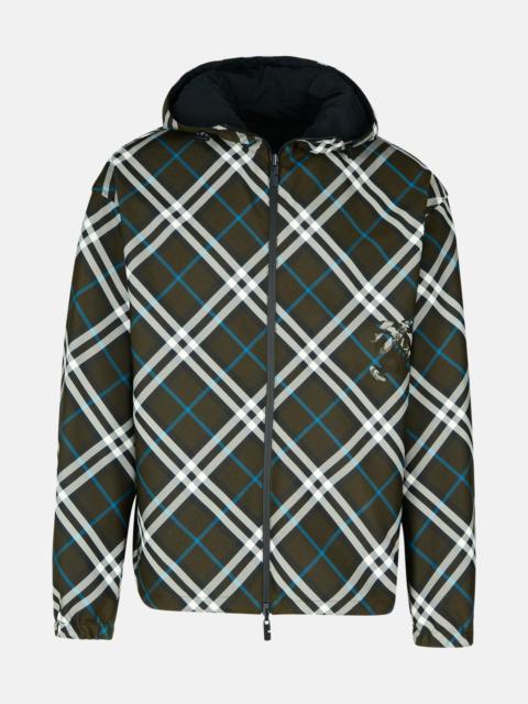 'CHECK' REVERSIBLE GREEN POLYESTER JACKET