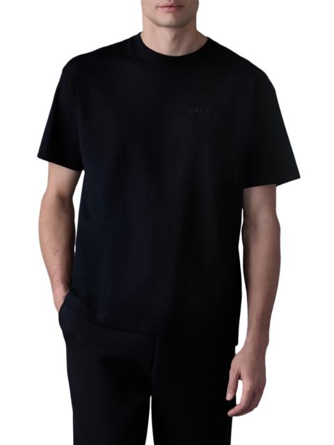MACKAGE Men's Tee-R Silicone Logo T-Shirt - Black