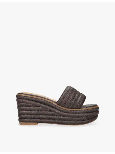 dolce vita Throne Raffia Platform Mules